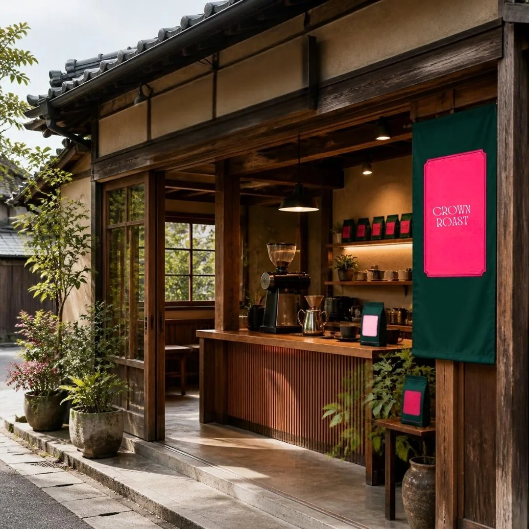 架空カフェのファサード